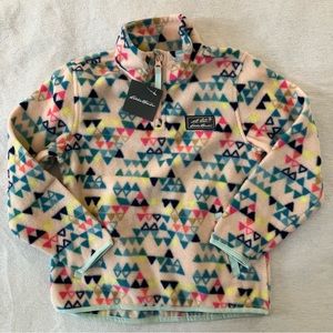 NWT Eddie Bauer girls pullover fleece XS 4 5
